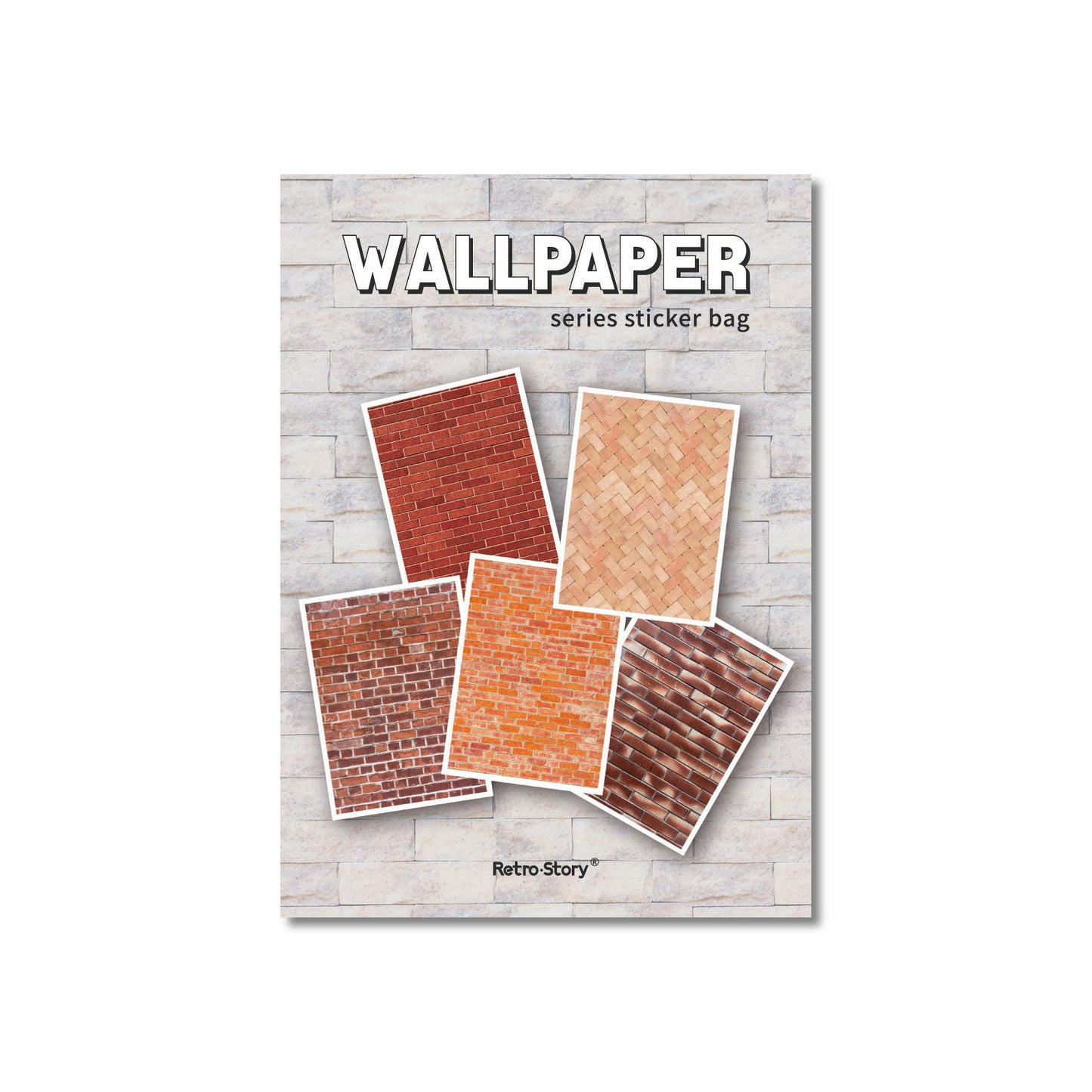 10 Sheets Rippled Wall Series Wall Washi Paper Stickers