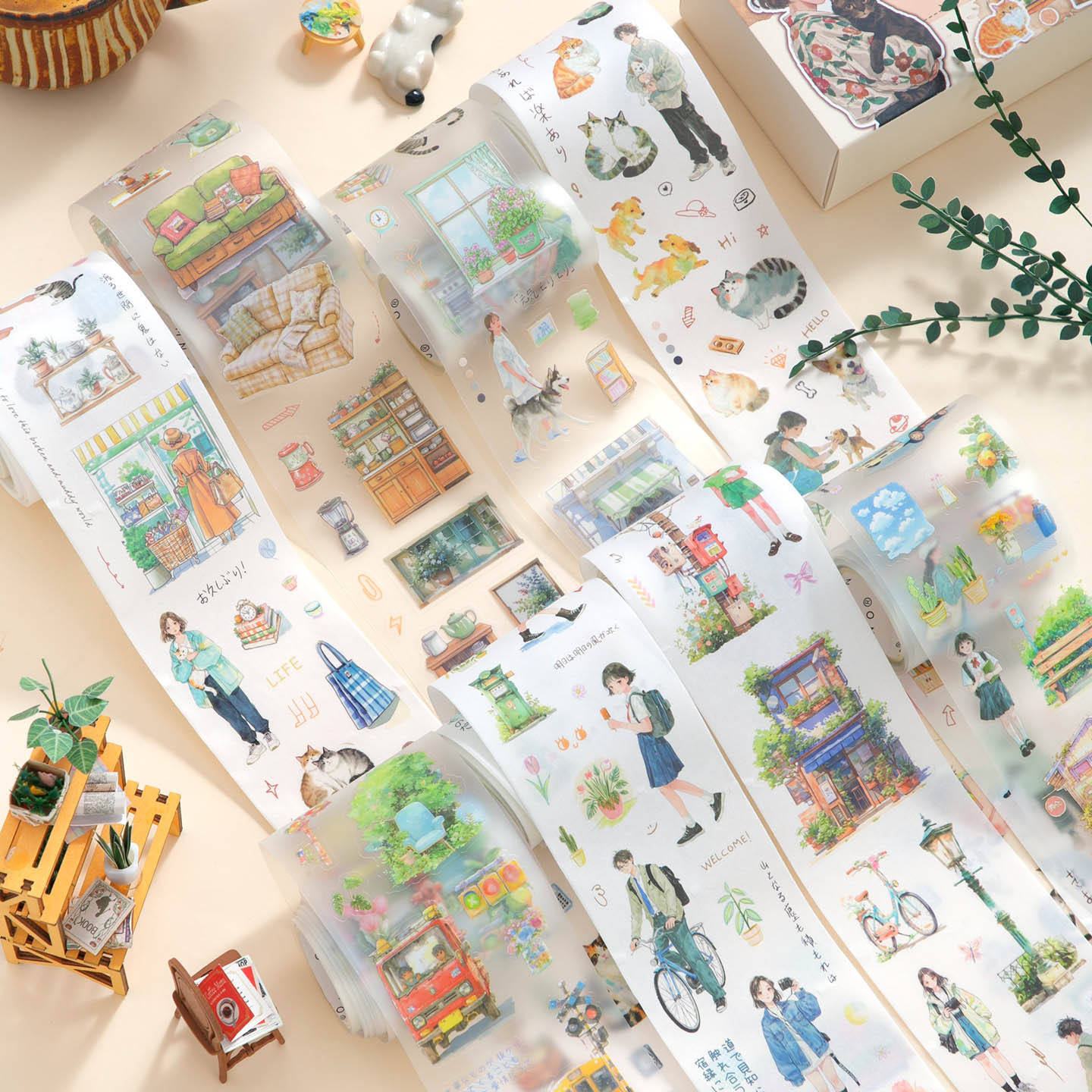 4 Rolls Surprise Time Series INS Characters Life Theme Tape Box