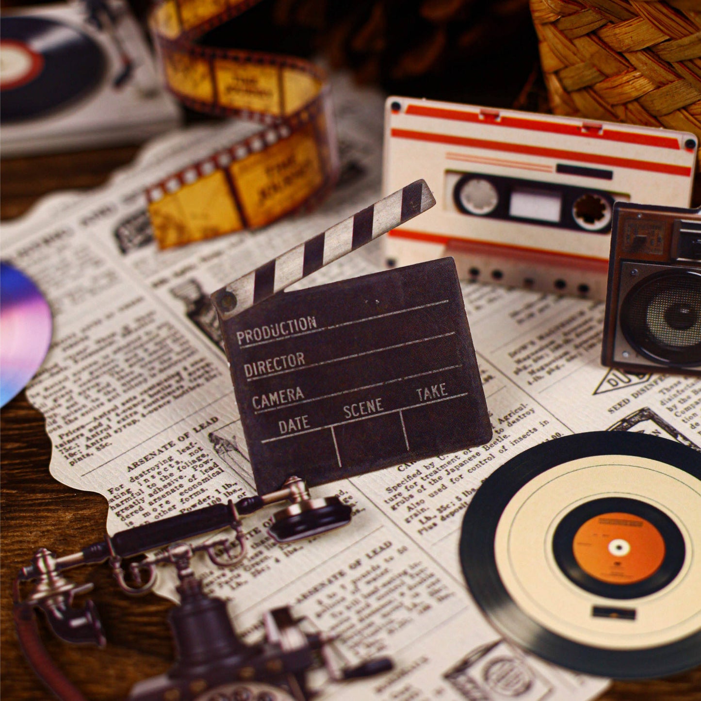 10 Pcs Vintage Voice Series Retro DIY Journaling Stickers