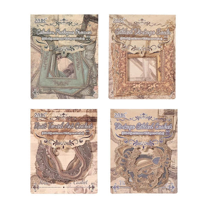 10 Pcs Vintage Frames Series Retro Journaling Stickers