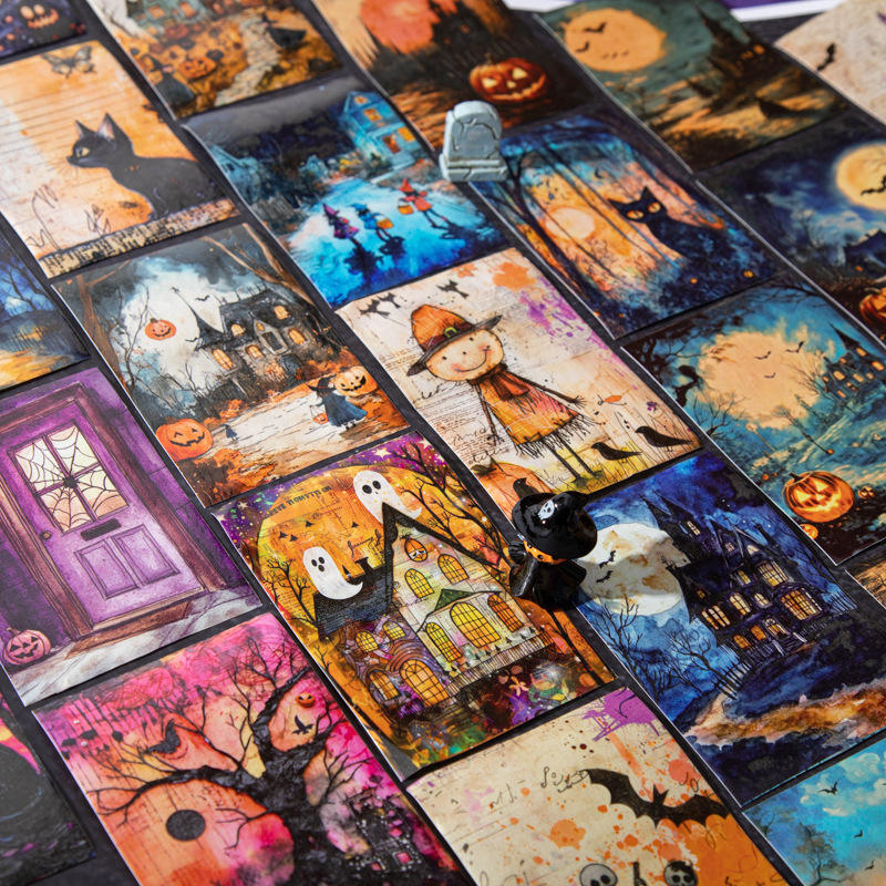 2M Roll Celtic Town Series Dark Background Retro Washi Tape