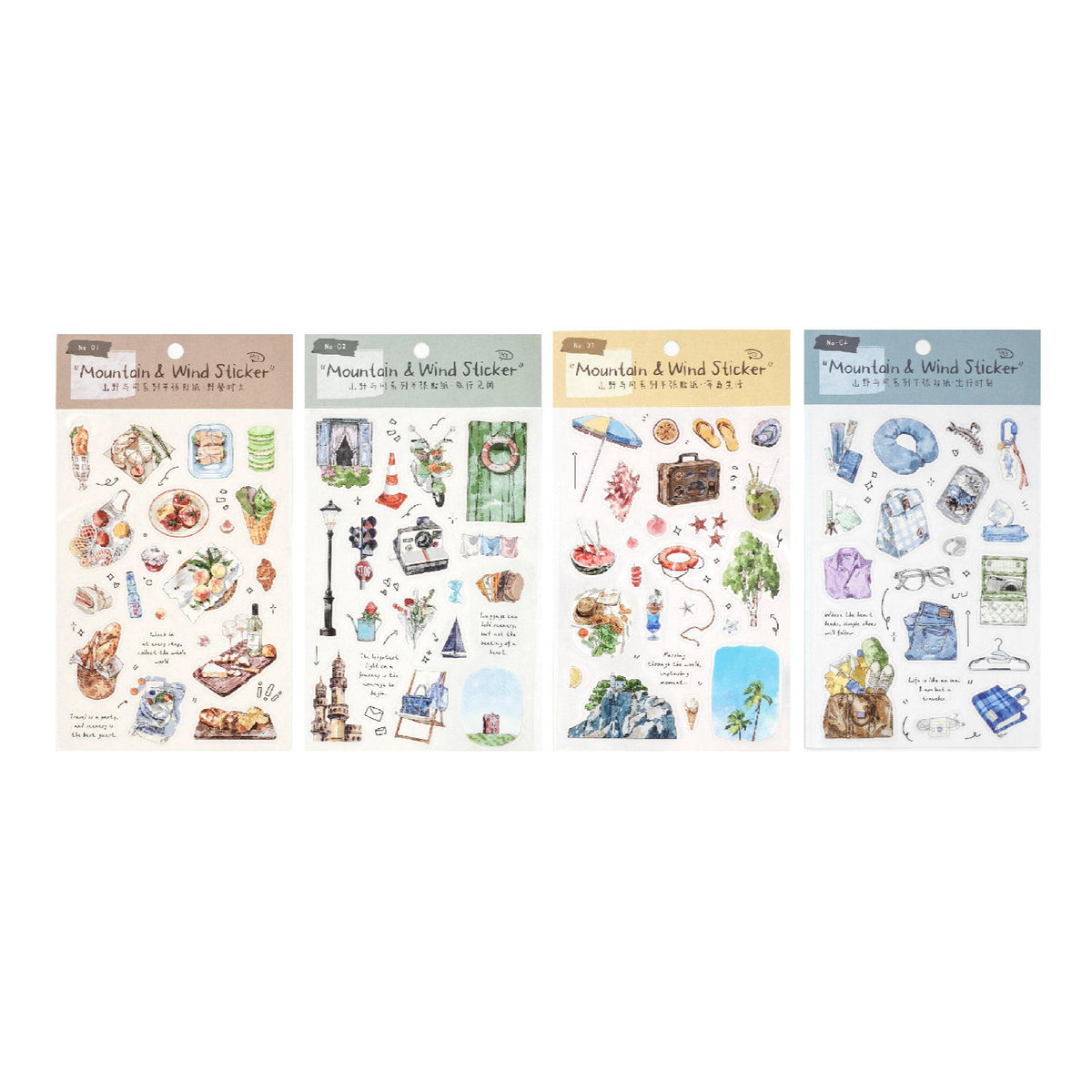 1 Sheet Mountain Wilderness and Wind Series Korean style Stickers