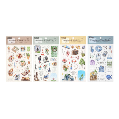 1 Sheet Mountain Wilderness and Wind Series Korean style Stickers