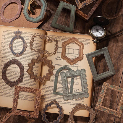 10 Pcs Vintage Frames Series Retro Journaling Stickers