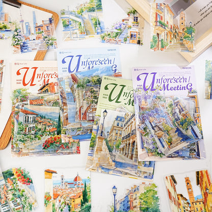 15 Pcs The Unknown Encounters Series Staircase Landscape Sticker