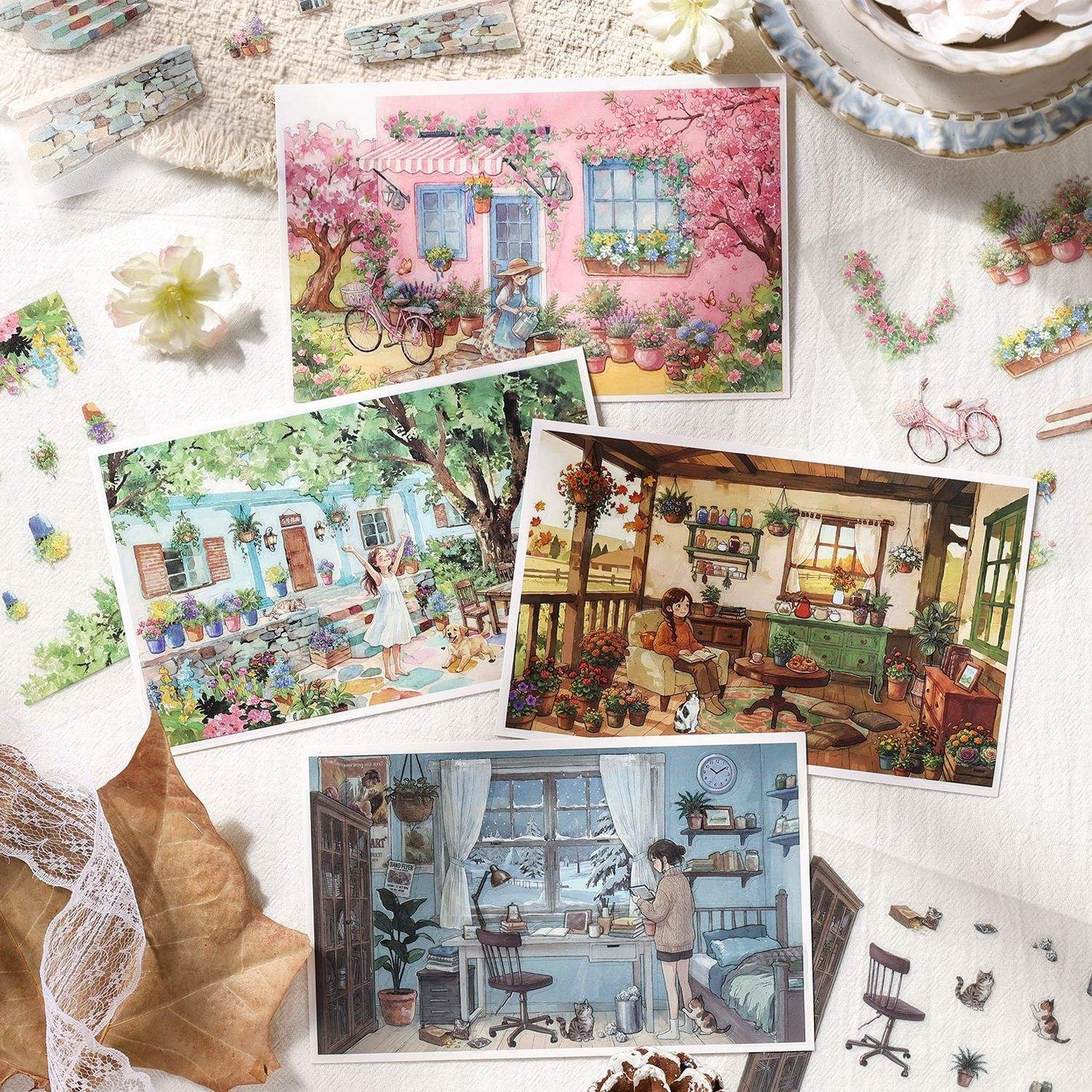 3 Sheets Floating Light Collection Decorative 3D Stickers