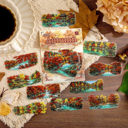 20 Pcs Mountain Retreat Series Journal Stickers