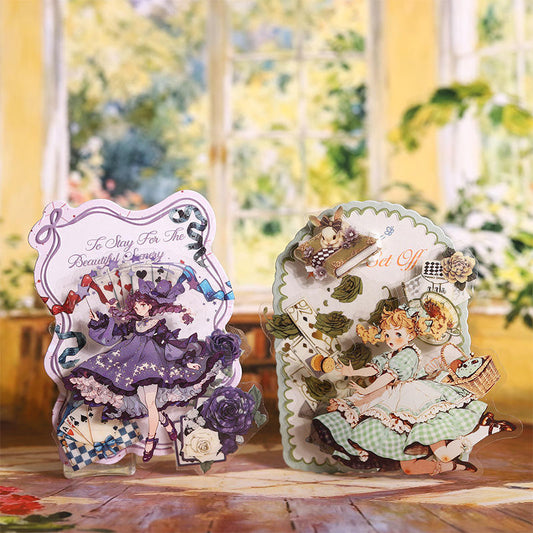 20 Pcs Fufu's Starry Series Lolita themed Retro Character Stickers