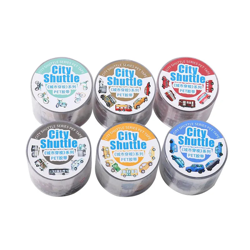 30mm*200cm City Shuttle Series Vintage Car Building Landscaping Pet Tape