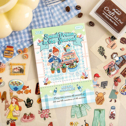 20 Sheets Sweet Dreams Notebook Series Cute Planner Sticker Books