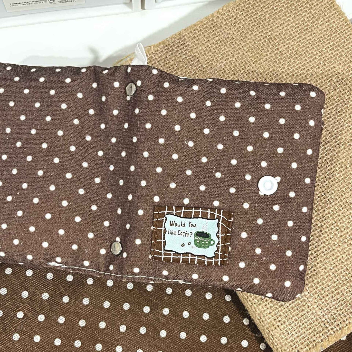 1 Pc Stylish Korean-style polka-dot brown M5 Cloth Notebook