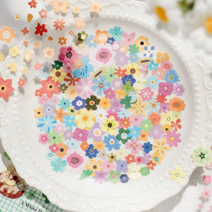 1 Roll Little Flower Story Series Edge-less Die-cut Flower Tape