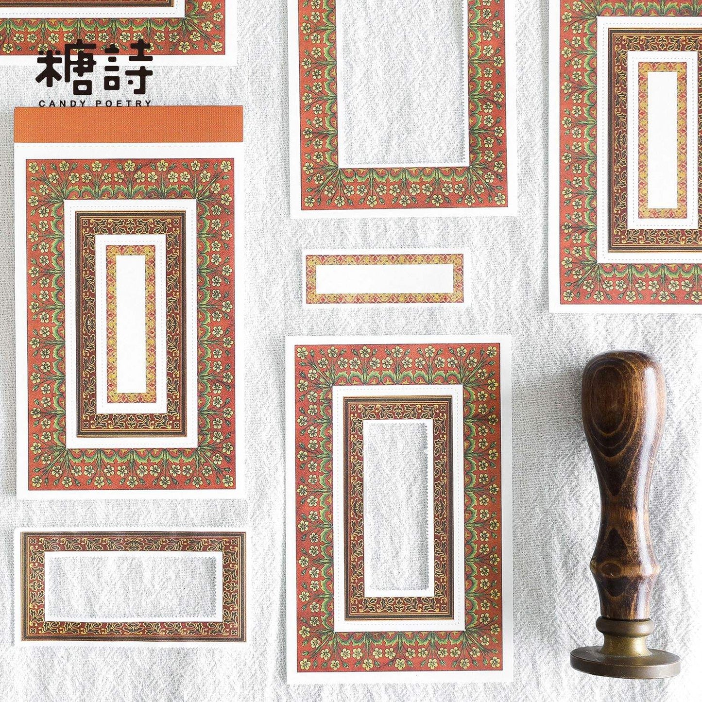 30 Sheets Retro Border Wonderful Story of Flowers Series Decoration Material