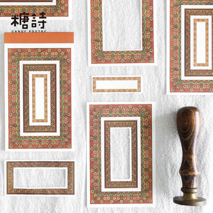 30 Sheets Retro Border Wonderful Story of Flowers Series Decoration Material