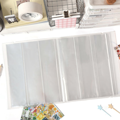 1 Pc Three Compartment Long Strip Sticker and Tape Organizer Notebook