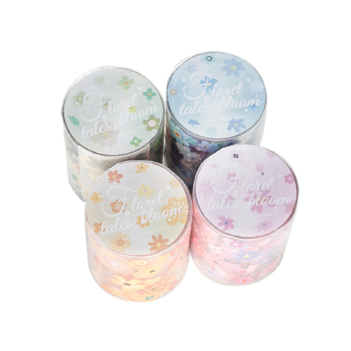 1 Roll Little Flower Story Series Edge-less Die-cut Flower Tape