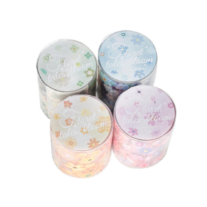 1 Roll Little Flower Story Series Edge-less Die-cut Flower Tape