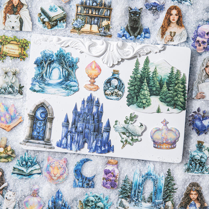 25 Pcs Enchanted Winter Series Winter themed Decorative Stickers