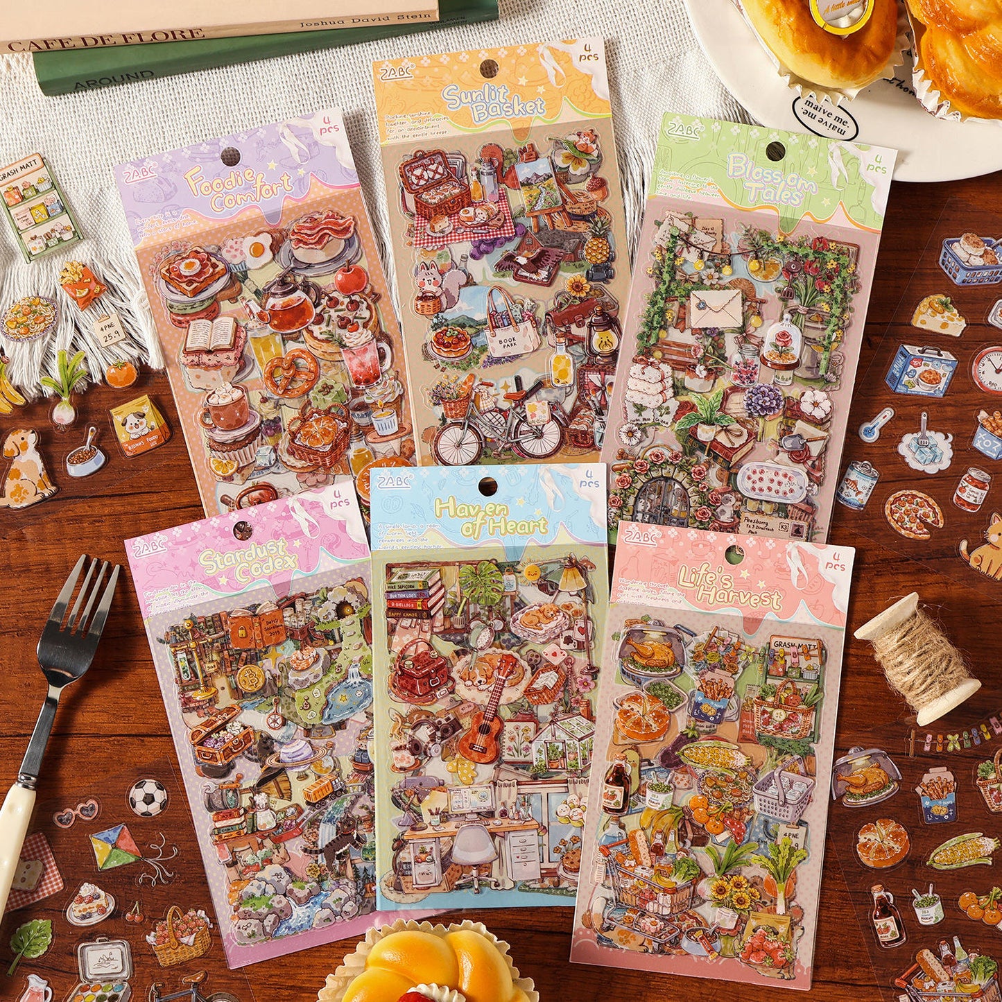 4 Sheets Happiness Guide Series Cute Bullet Journal Stickers