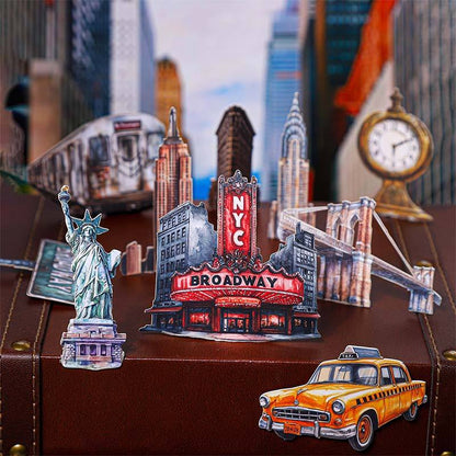 10 Pcs Universal Wanderlust Series Travel Theme Hard Card Stickers