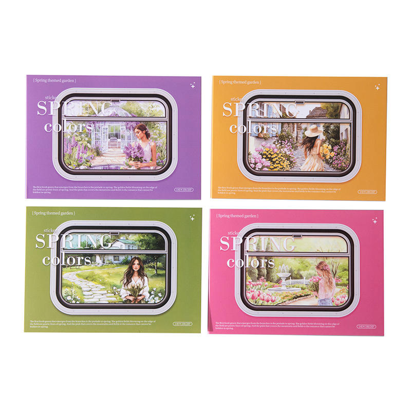 20 Spring Color Series Spring Garden Landscape Stickers book