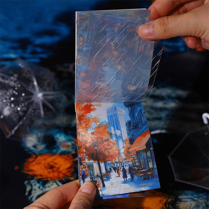 20 Sheets After the Rain Series Rain Themed Aquascape Sticker Book