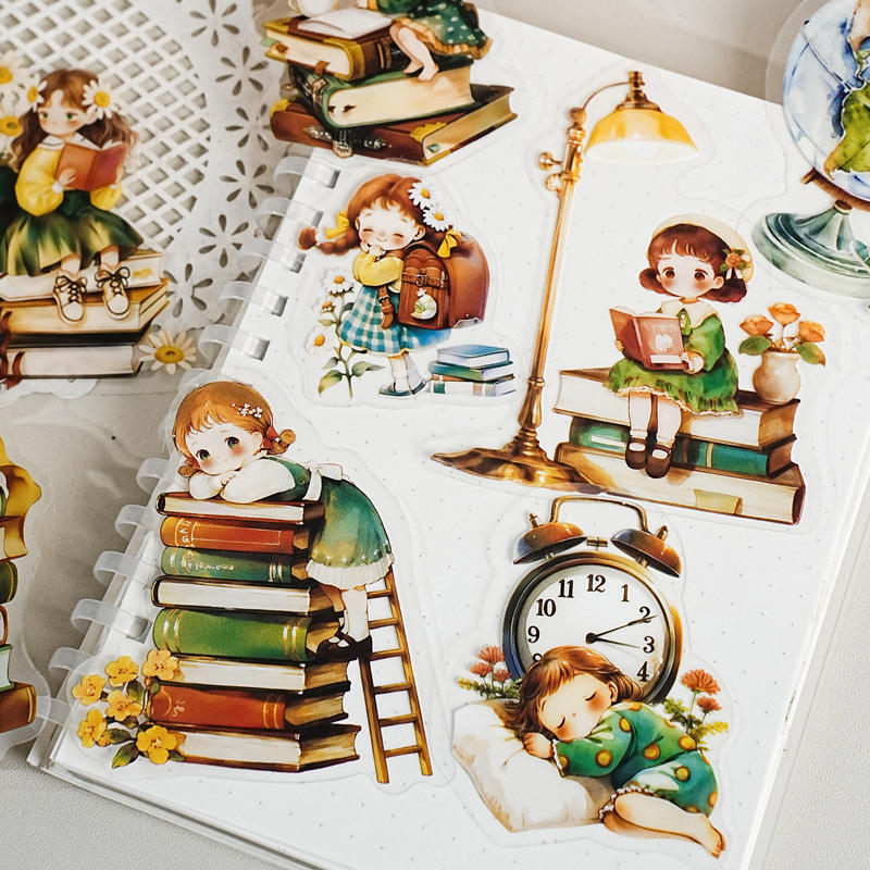 10 Pcs Mini Adventure Series Cute Cartoon Character Journal Sticker Pack