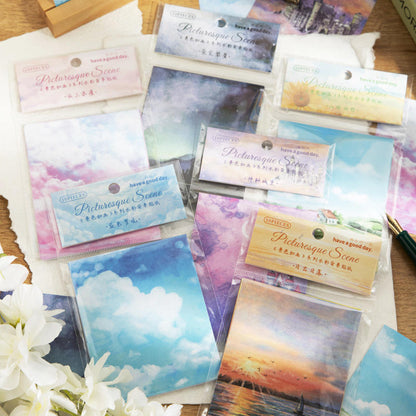 10 Sheets Picturesque Views Series Landscaping Washi Stickers