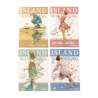 10 Pcs Island Wanderings Series Outdoor Character Fantasy Stickers