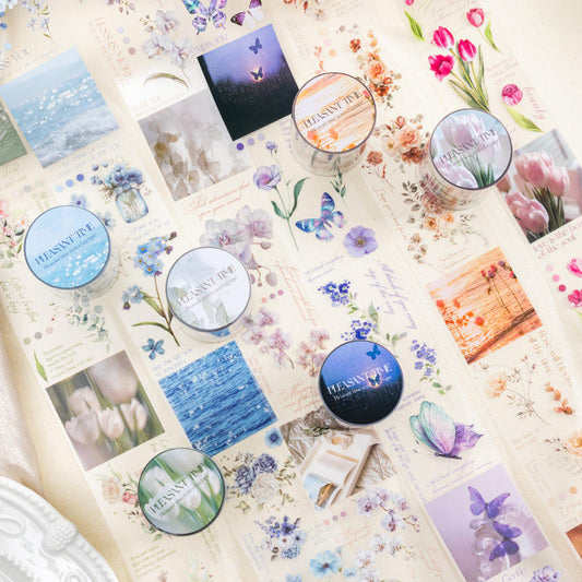 1 roll comfortable time series plant themed Matte Pet Tape