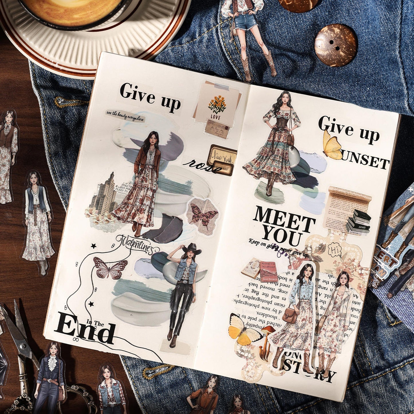 30 Pcs Wild Star Series Girl Character Stickers