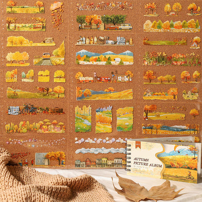 48 Sheets Autumn Picture Book Series Scenic Spiral bound Sticker Book
