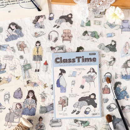 20 Sheets Mori Girl Creative Character Sticker Book