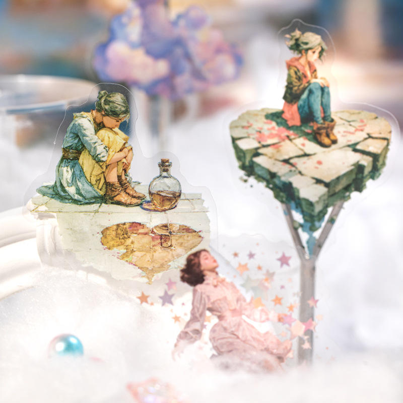 10 Pcs Island Wanderings Series Outdoor Character Fantasy Stickers