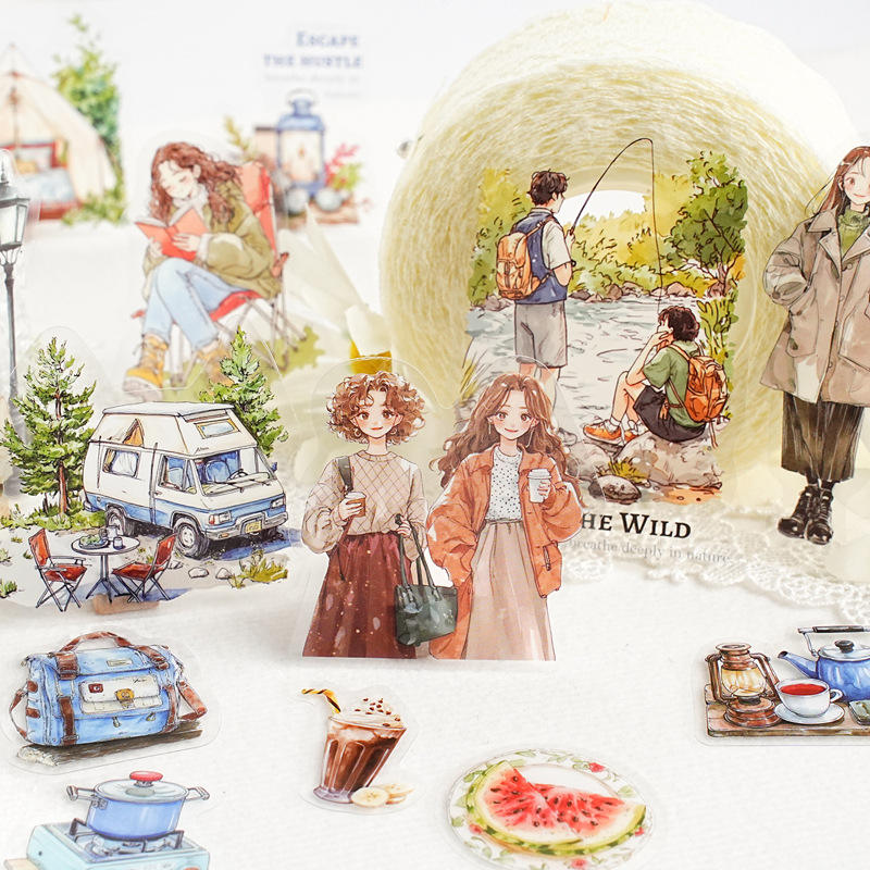 30 Pcs Let's Hang Out Series Casual Character sticker pack