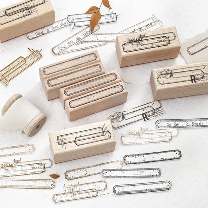 1 Pc Border Stamps Series Small Wooden Rubber stamp for scrapbook