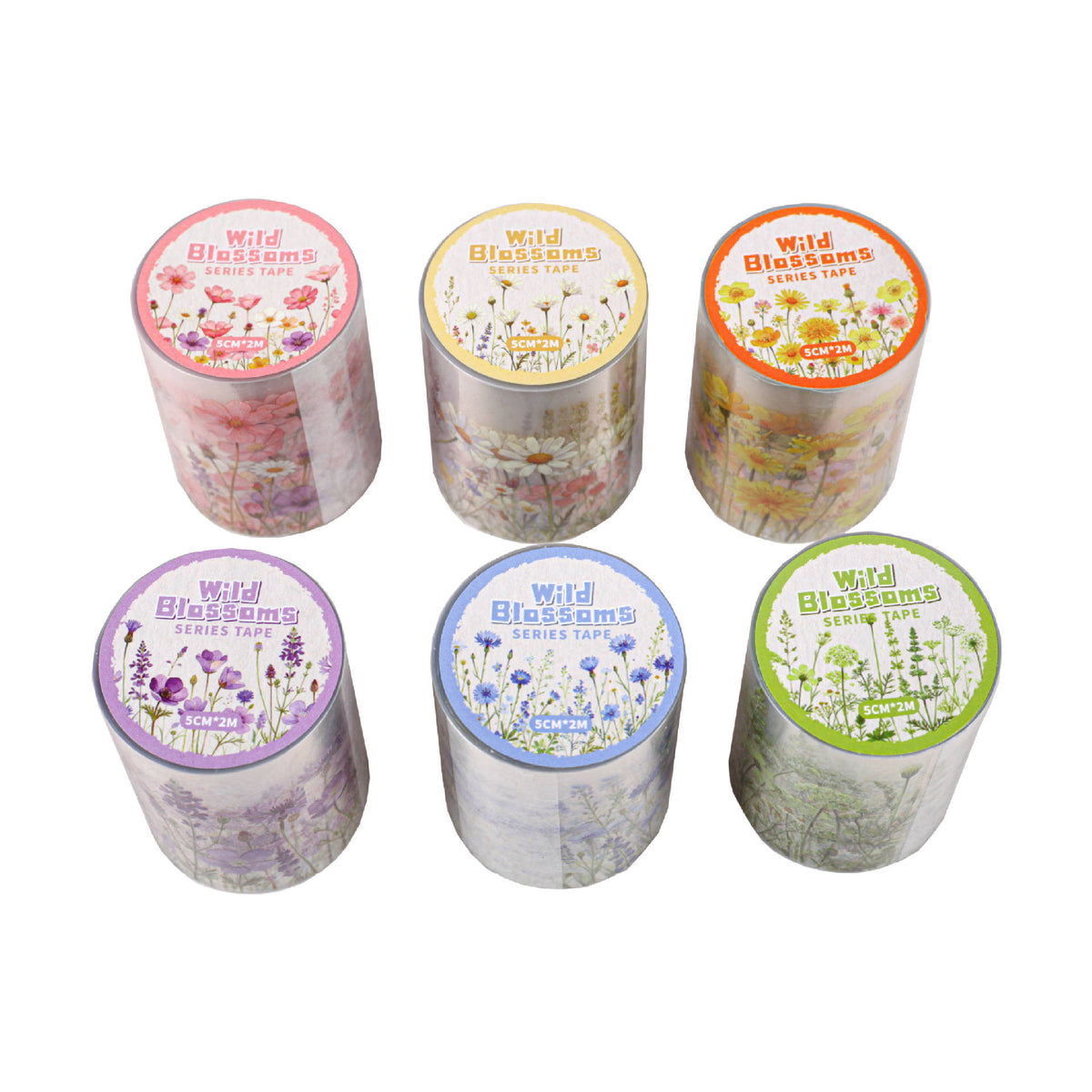 1 Roll Wild Blossom Series Floral Journaling Embellishments Tape