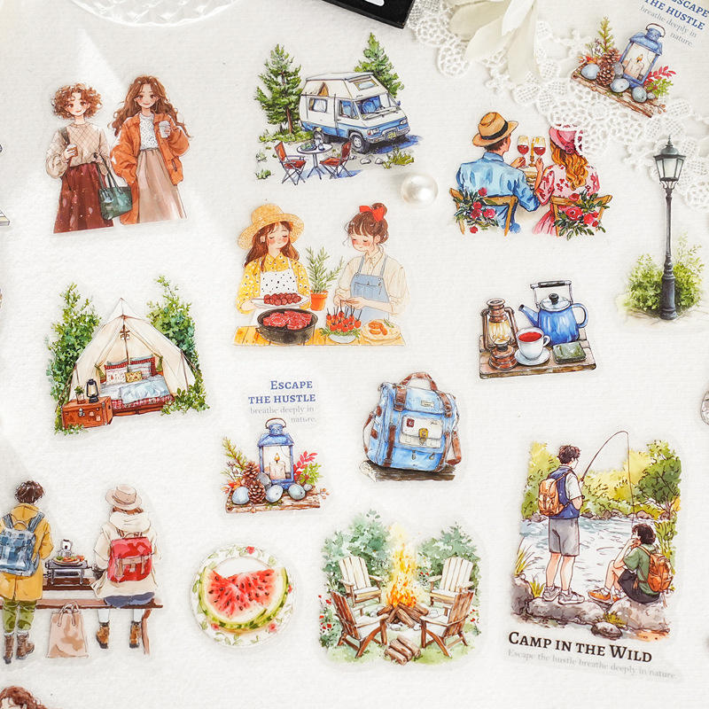 30 Pcs Let's Hang Out Series Casual Character sticker pack