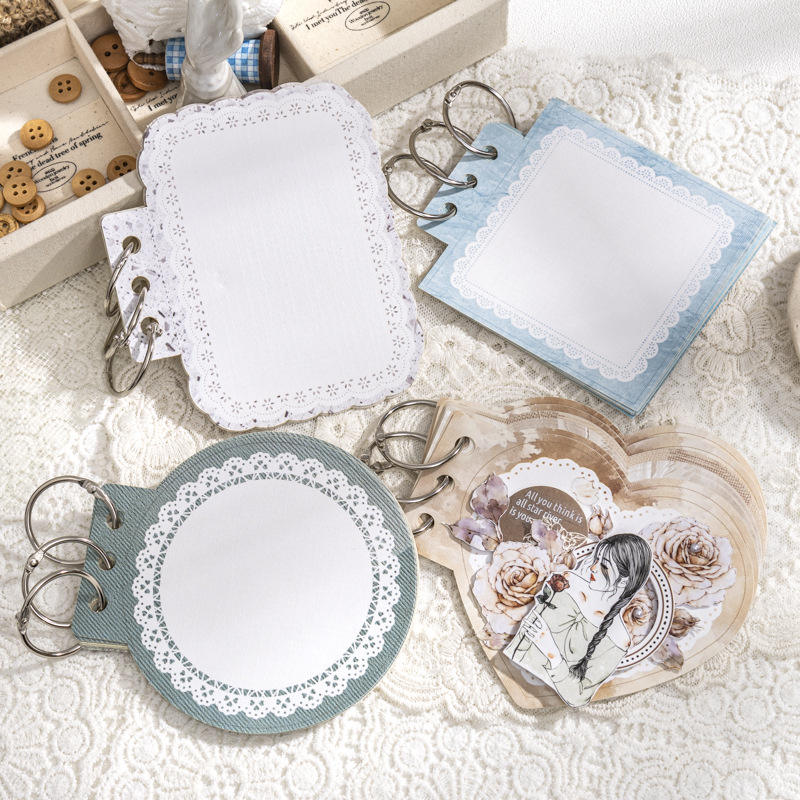 15 Sheets Gentle Touch in Your Hands Series Loose-Leaf Notebook with Custom Shapes