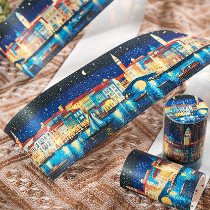 1 Roll Travel Scenery Themed  European Traveler Series Retro Washi Tape