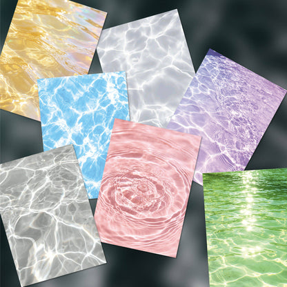16 Sheets Shimmer Series Water Ripple Decorative Materials for Scrapbooking