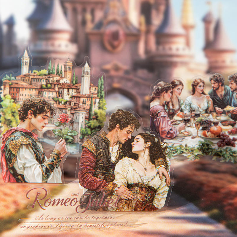 20 Pcs Literary Stories Series Classic Story Scenery Stickers for Journal
