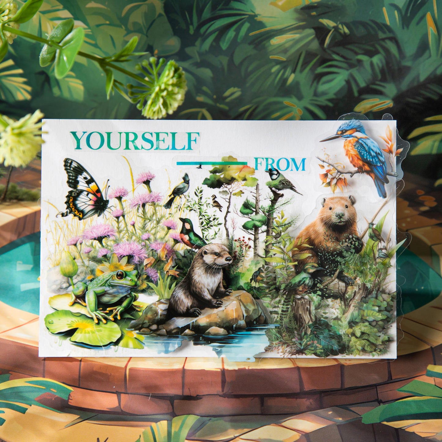 40pcs Woodland Encounter Animal Tree Shadow Beasts Sticker Pack