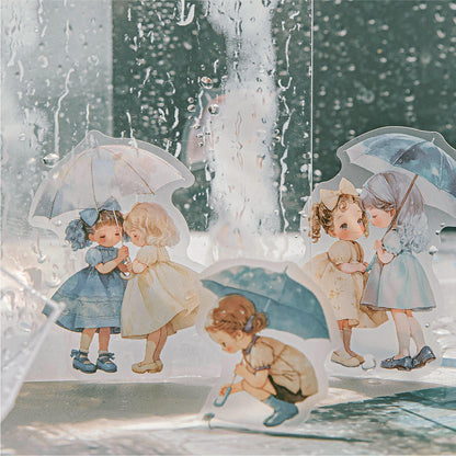 30 Pcs Rainy Season Fairy Tale Series Cartoon Character Scrapbooking Stickers