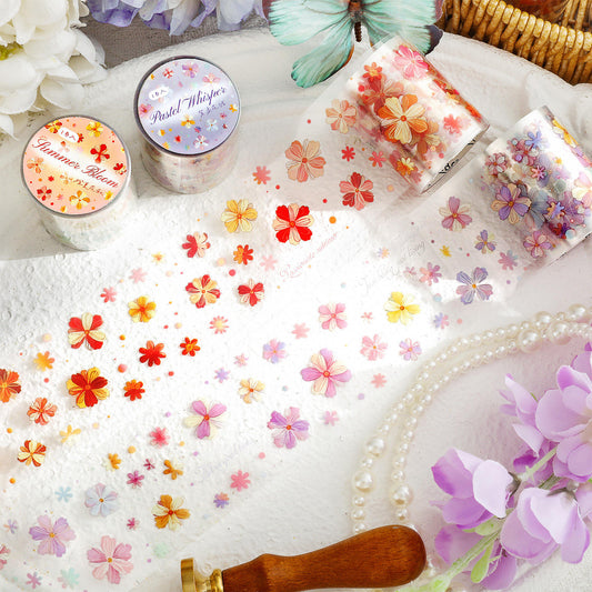 1 Roll Patel Whisper Die-Cut Flower Decorative Journal Tape