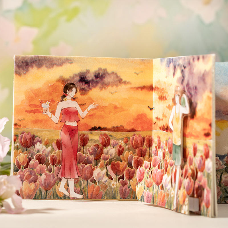 1 roll of Flower Sea Series Flower Blossom Theme Journaling Tape