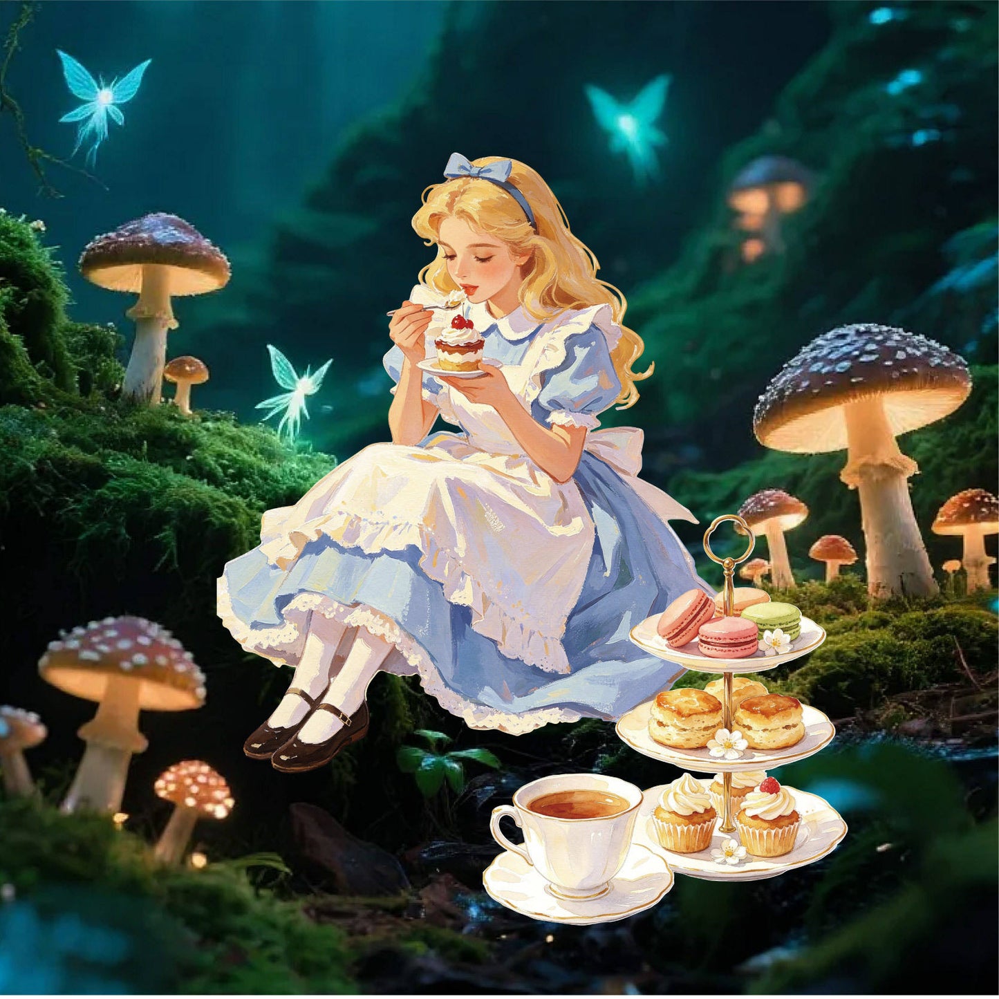 10 Pcs Enchanted Dreams Fairy Tale Journaling Stickers