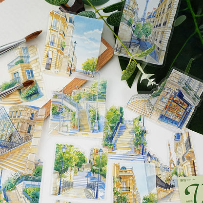 15 Pcs The Unknown Encounters Series Staircase Landscape Sticker