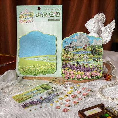 3 Sheets Embroidery Journey Series DIY decorative stickers