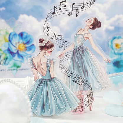 30 Pcs Ballet Monologue Series Ballet-themed Scrapbooking Stickers
